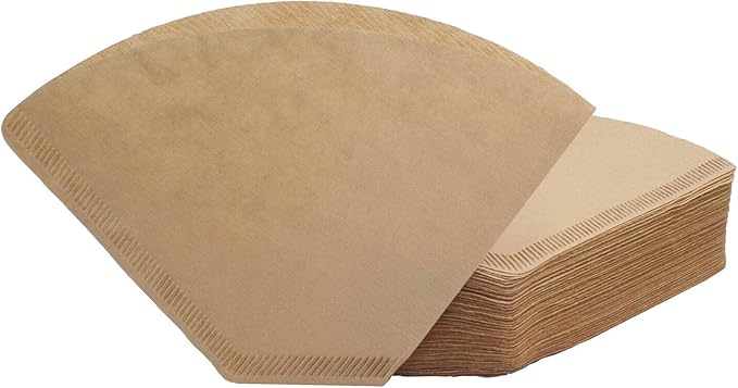 Irekamons #4 Cone Coffee Filter 8-12 cup, Unbleached Natural Paper, No Blowout, Disposable for Pour Over and Drip Coffee Maker, 100 Count
