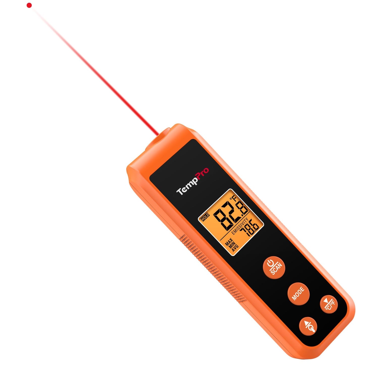 TempPro TempScan Mini-Sized Infrared Thermometer Gun for HVAC Engine BBQ