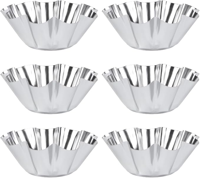 Unomor Pcs Stainless Steel Sauce Dish Egg Tart Tins Egg Tart Shell Baking Pan Puto Molder Filipino Baking Supplies Dish Mini Paper Cups Mold Cake Portuguese s