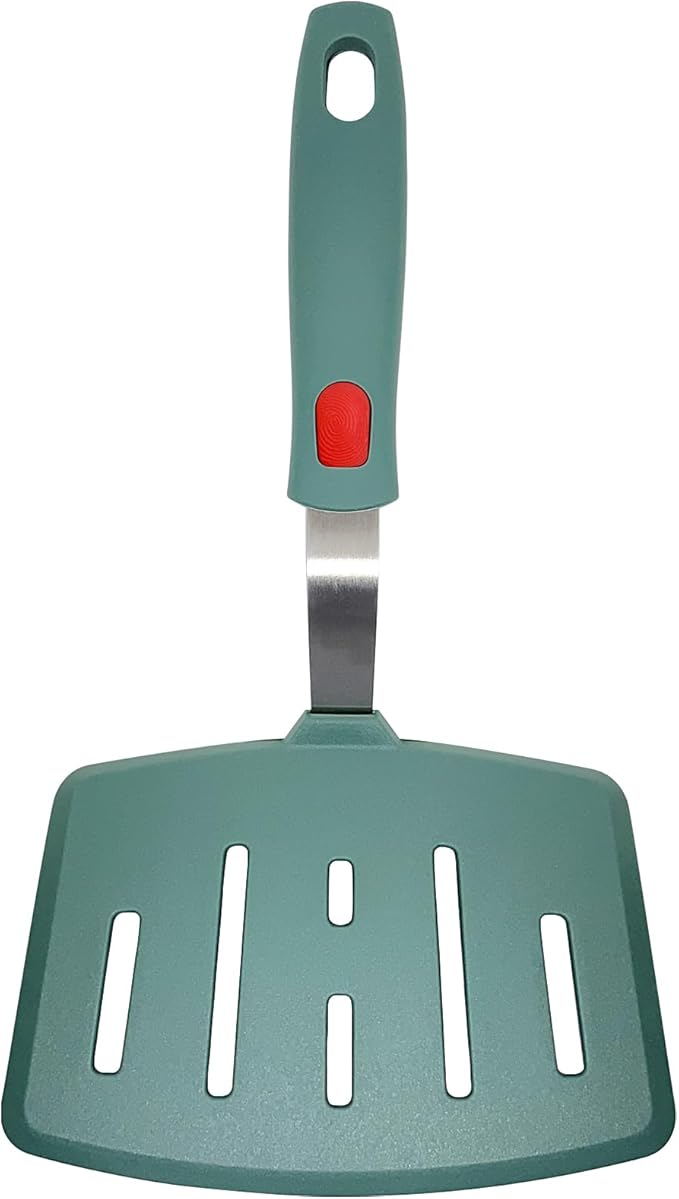 Silicone Spatula Turner, Heat Resistant Pancake Spatula for Non Stick Frying Pan, Wide Slotted Omelette Egg Spatula Fish Spatula Cooking Spatula for Kitchen Use Thin Flexible Spatula Dishwasher Safe