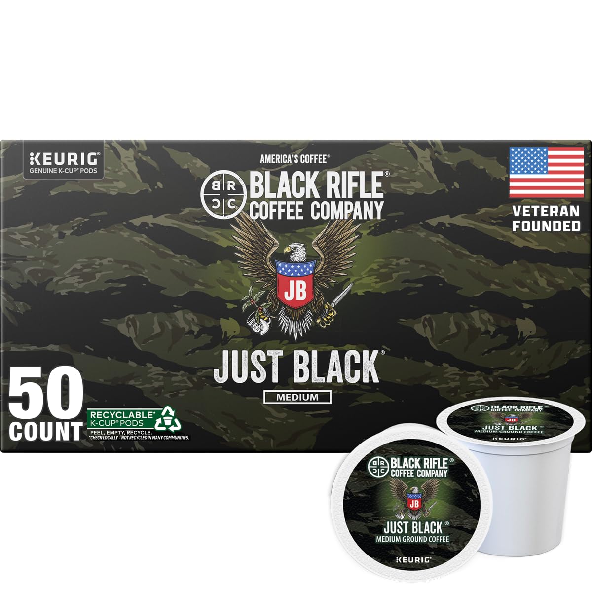 Black Rifle Coffee Medium Roast K Cup Coffee Vanilla Bomb 12 Count