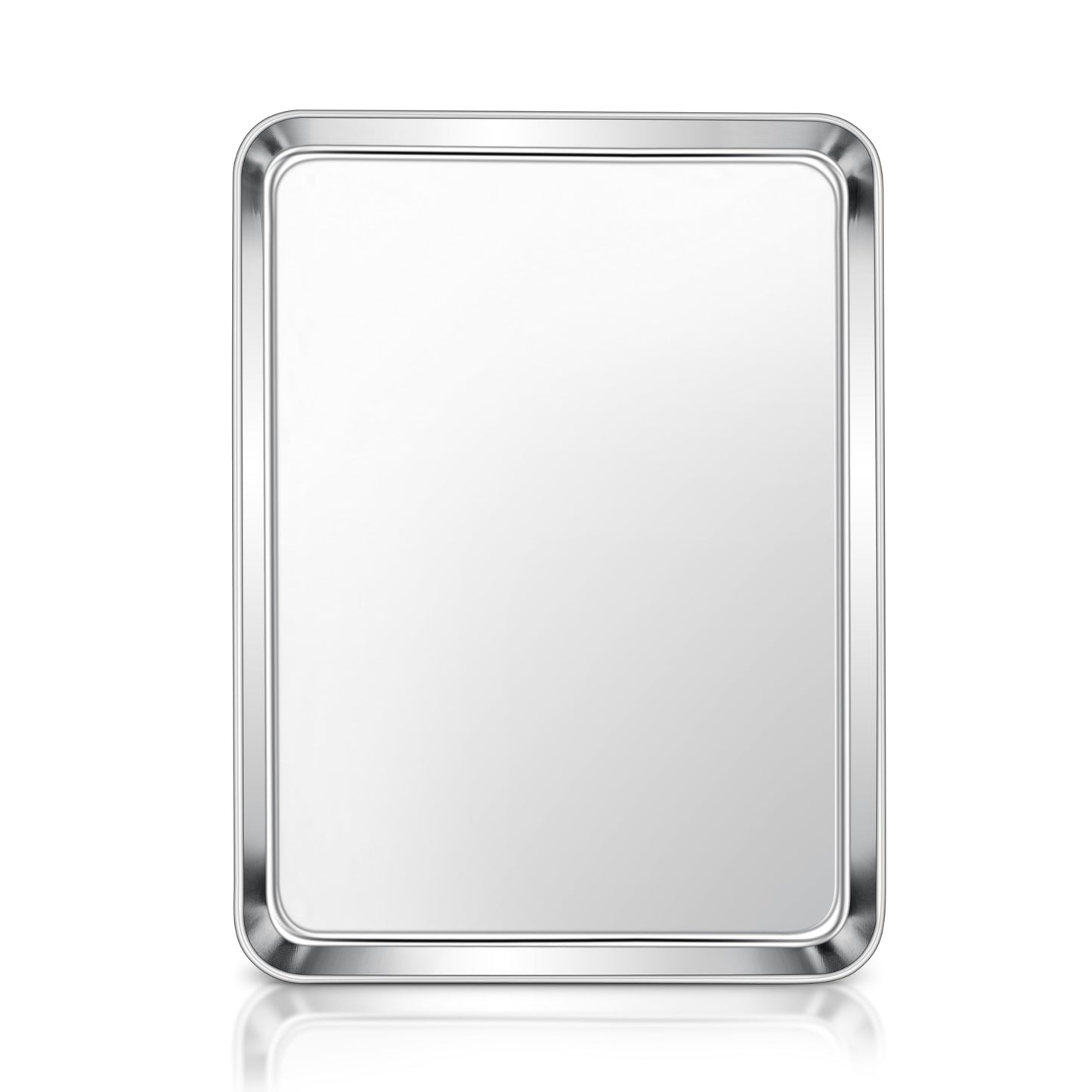 E-far Small Baking Sheet, 10.5”x8.3” Stainless Steel Toaster Oven Tray