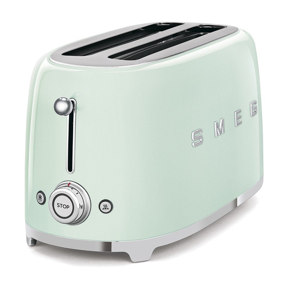 SMEG 2 Slice Toaster with 6 Presets and Defrost Function and Removable Crumb Tray TSF01RDUS, RED
