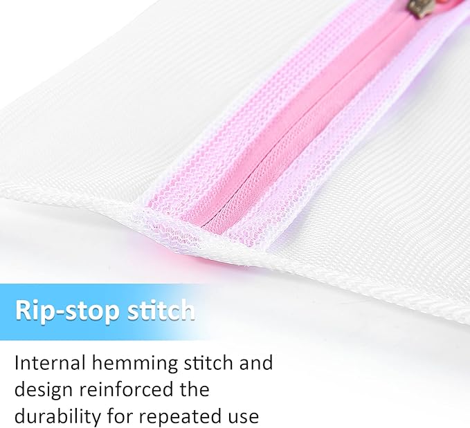 GOGOODA Mesh Laundry Bags for Delicates Durable Protective Wash Bags Travel Storage Bags for Intimates Lingerie, 7PCS (1XXL, 1XL,1L,1M,1S,2 bra bags)