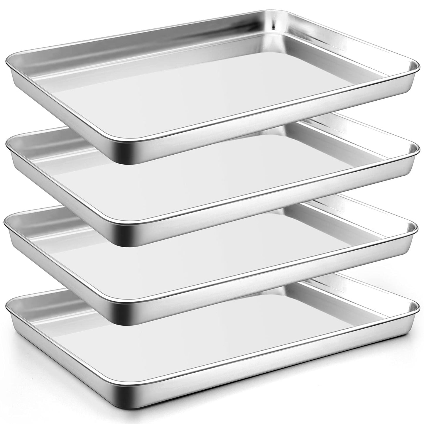 P&P CHEF Baking Sheet Pan, Stainless Steel Cookie Sheet, 12.5 Inch & 2 Pcs