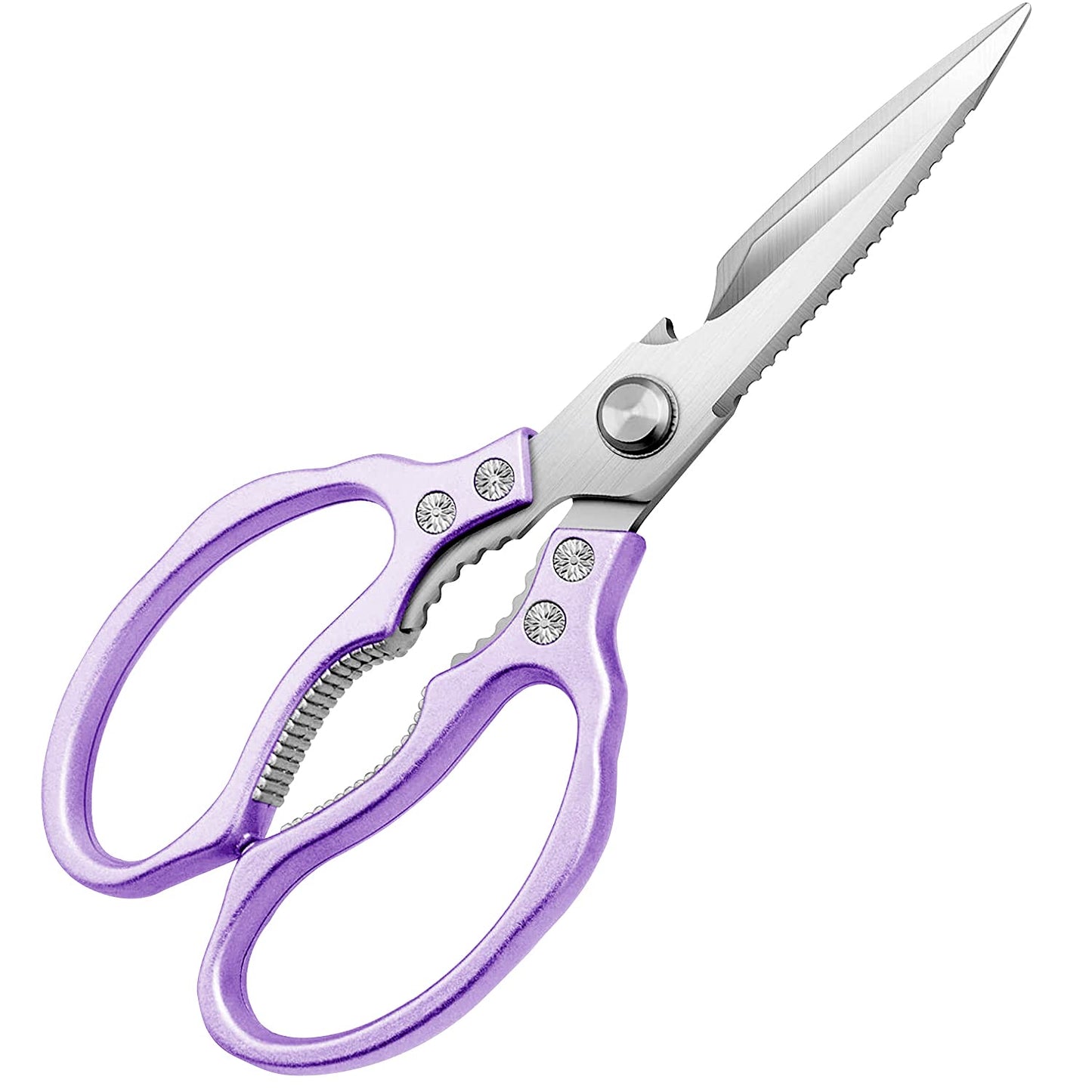 AWinjoy Kitchen Scissors, Heavy Duty Sharp Shears Dishwasher Safe, Rose Gold Cooking Accessories for Meat, Chicken, Fish, Poultry, Herb, Bread