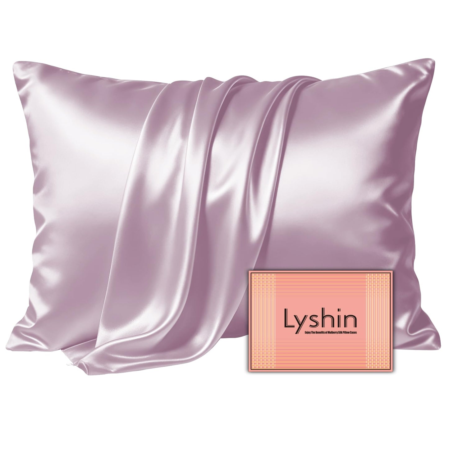 LYSHIN Silk Pillow Cases Standard Size with Hidden Zipper, Leopard