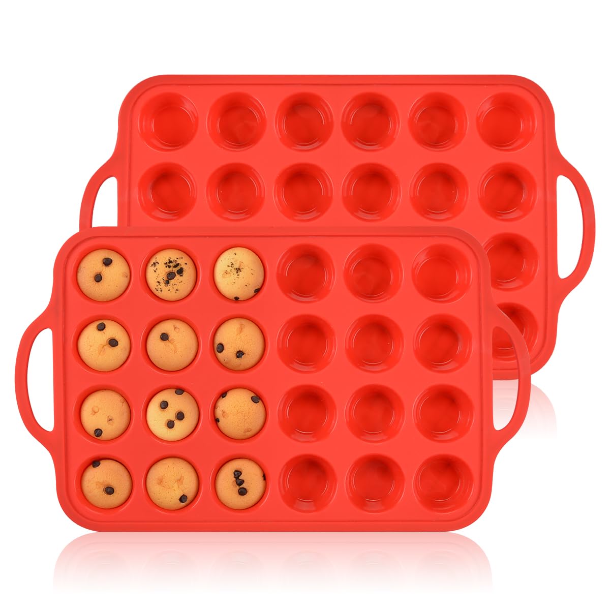 12 Cups Silicone Muffin Pans for Baking Cupcake Pan Nonstick Silicone Molds