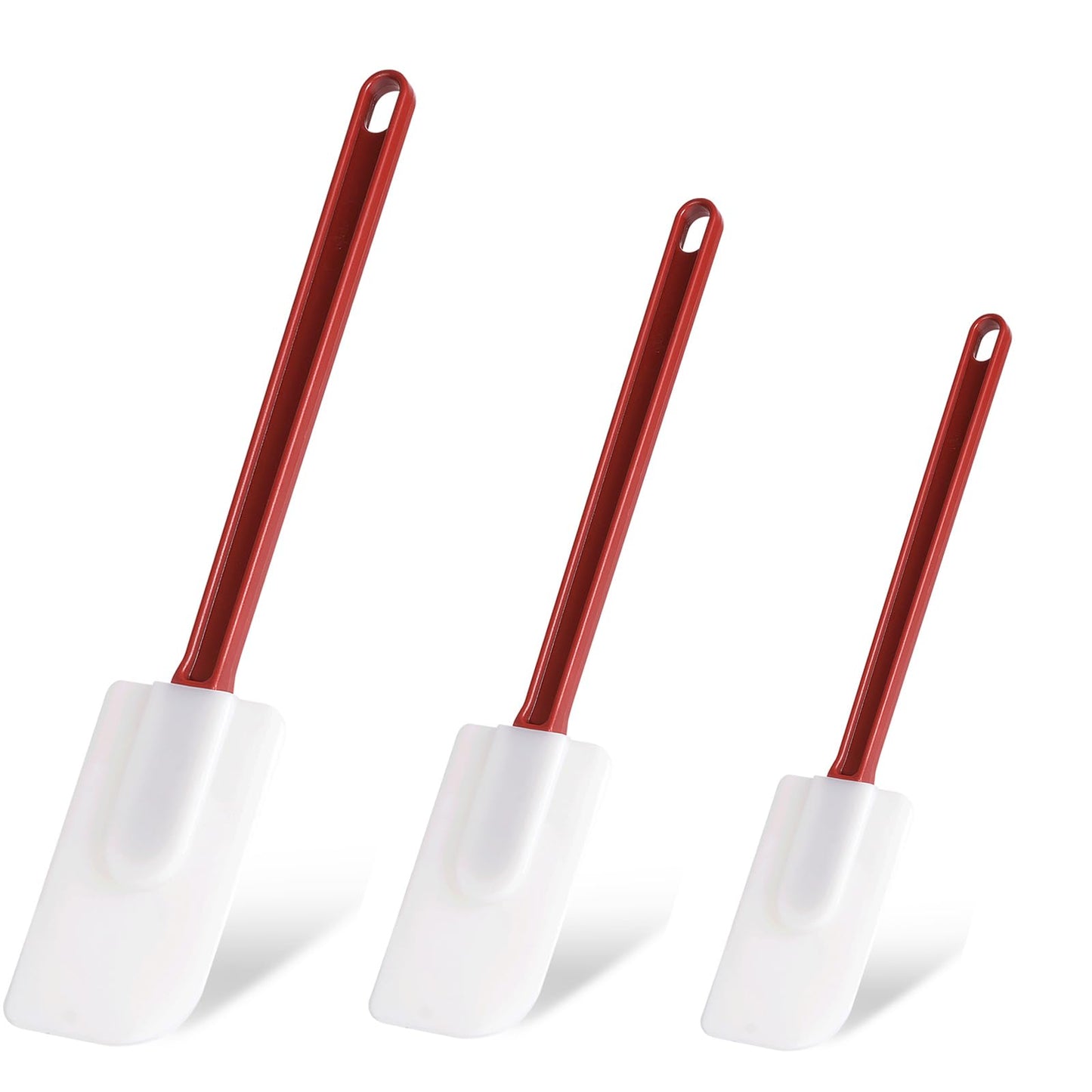 Silicone High Heat Spatula Set, 3pc (9.5/14/16Inches) - Commercial Rubber Spatula for Cooking