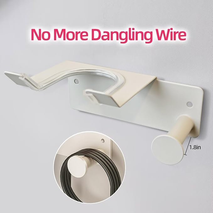 Hair Dryer Holder, HairDryer Holder Wall Mounted, Self Adhesive Blow Dryer Holder, Stainless Steel Hair Dryer Holder, Hairdryer Holder for Bathroom White