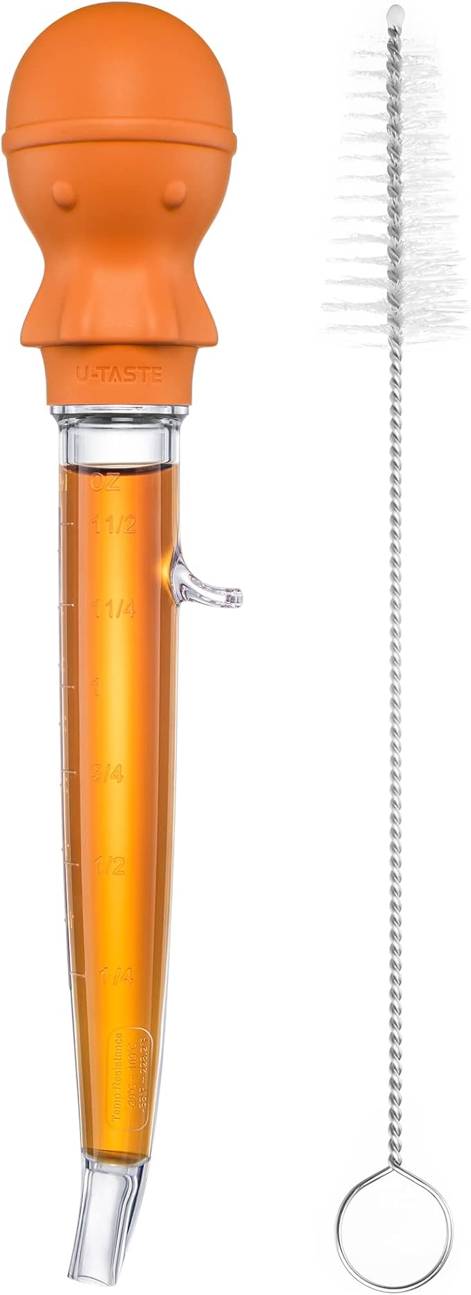 U-Taste Turkey Baster for Cooking, Large Basting Bulb with Brush, Red