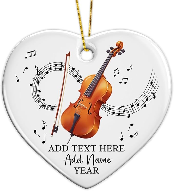 Customized Tuba Instrument Christmas Ceramic Ornament 2026, Tuba Player Christmas Tree Ornaments, Personalized Tubaist Xmas Ornament with Text Name & Year, Gifts for Men Women Music Lovers