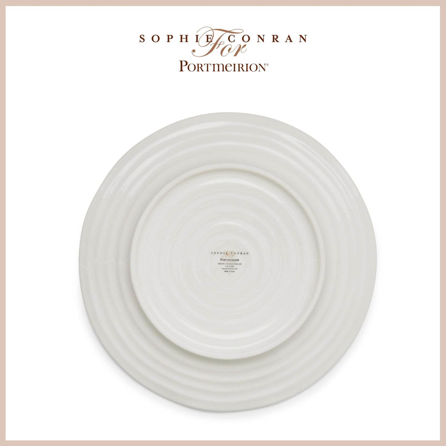 Portmeirion Sophie Conran White Salad Plate, Set of 4