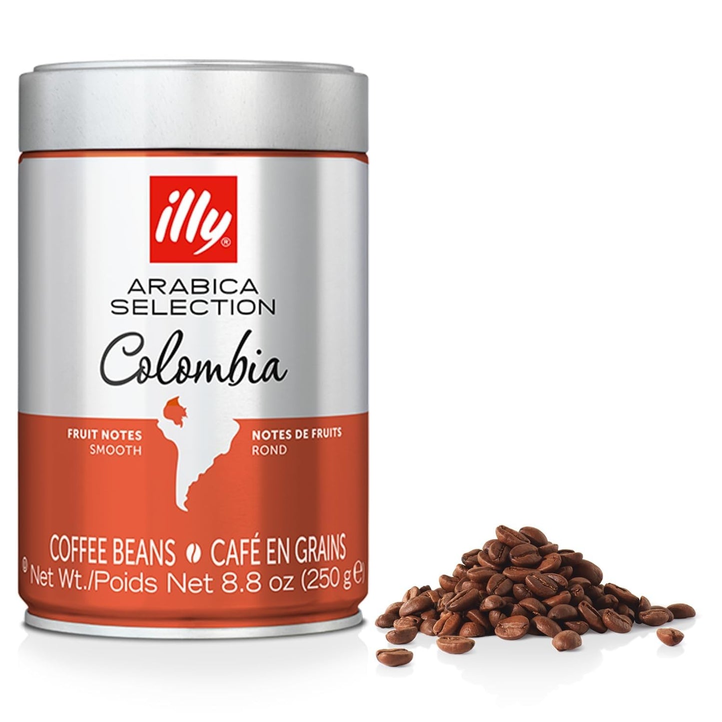 Illy Intenso Whole Bean Coffee, Dark Roast, Intense, Robust And Full Flavored With Notes Of Deep Cocoa, 100% Arabica Coffee, No Preservatives, 8.8 Ounce (Pack Of 1)