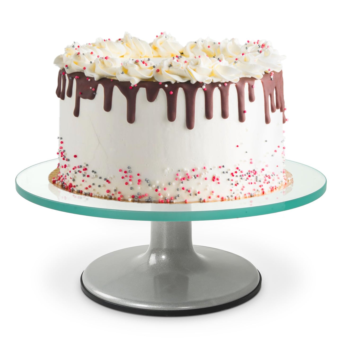Uten Cake Turntable Glass Stand 12", Baking Decorating Tools Set 33pcs