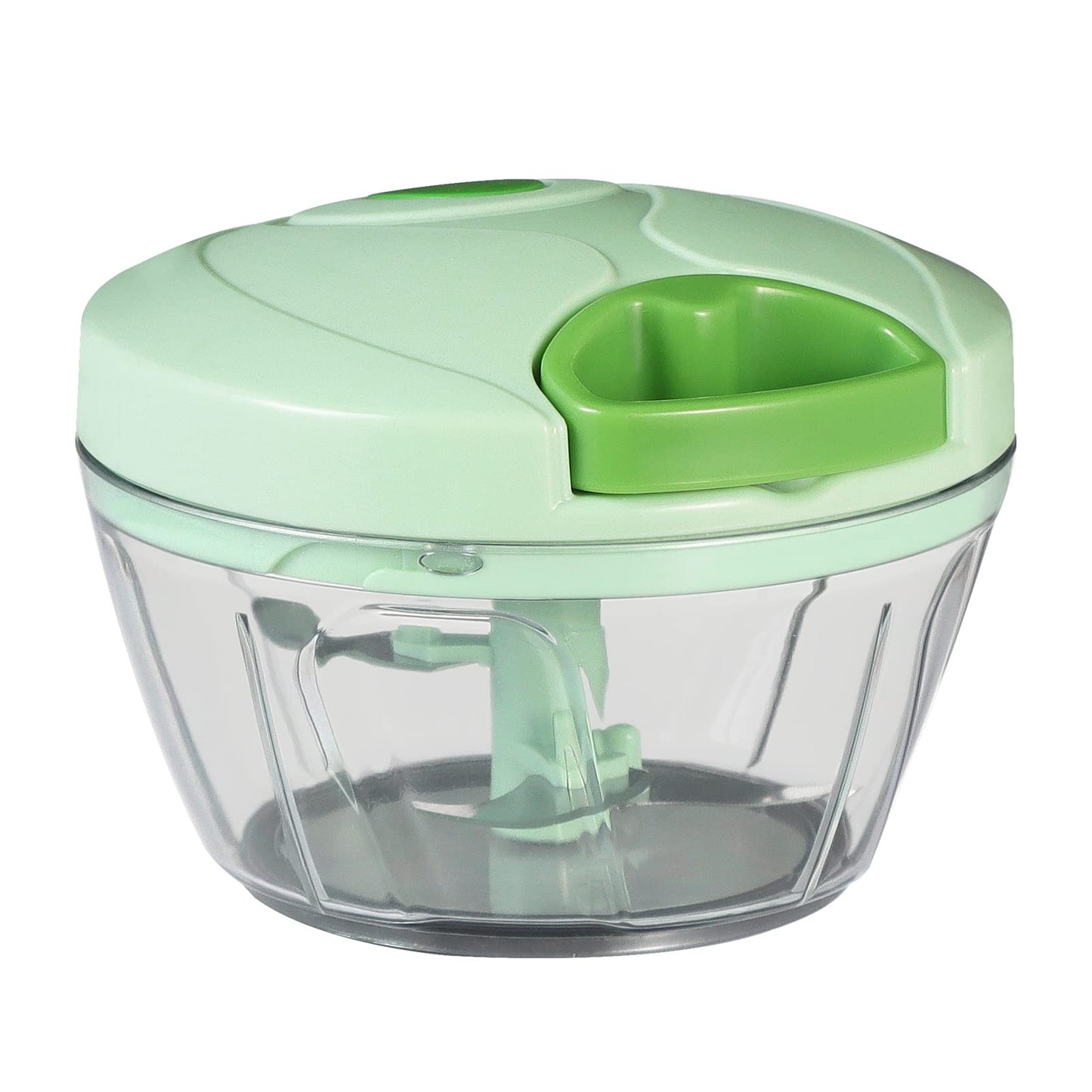 Cambom Manual Food Chopper Vegetable Cutter, Hand String Vegetable Chopper Onions Cutter for Vegetable Fruits Nuts BPA Free Food Safe Material, 900ml Blue
