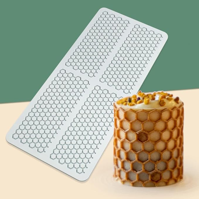 Hollow Leaf Silicone Mold Chocolate Candy 3D Hollow Leaf Candy Mold Food Cooking Meals Decorations Fondant Mold Polymer Clay Molds (Flower Net P_10.4x5.32x0.12inch)