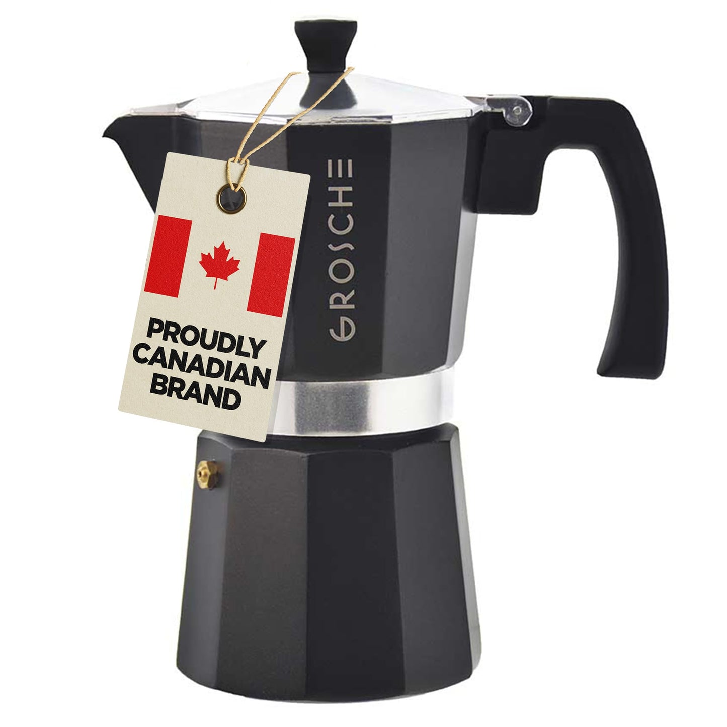 GROSCHE Milano Stovetop Espresso Maker Moka Pot 6 espresso Cup, 9.3 oz Blue