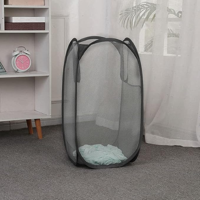 2 pop-up Laundry Hamper，Foldable mesh Laundry Baskets (Each with 2 Reinforced Handles)…