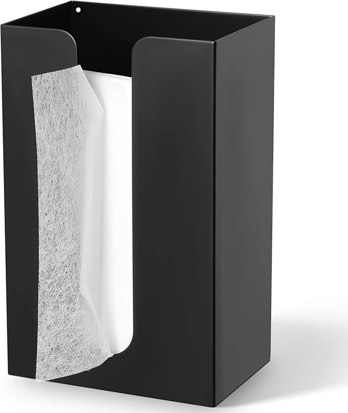 SUBEKYU Magnetic Dryer Sheet Holder for Laundry Room ,Dryer Sheet Container,Iron Dryer Sheet Dispenser for Laundry Storage and Organizition, Wall Dryer Sheet Box,Fabric Sheet Holder,Black