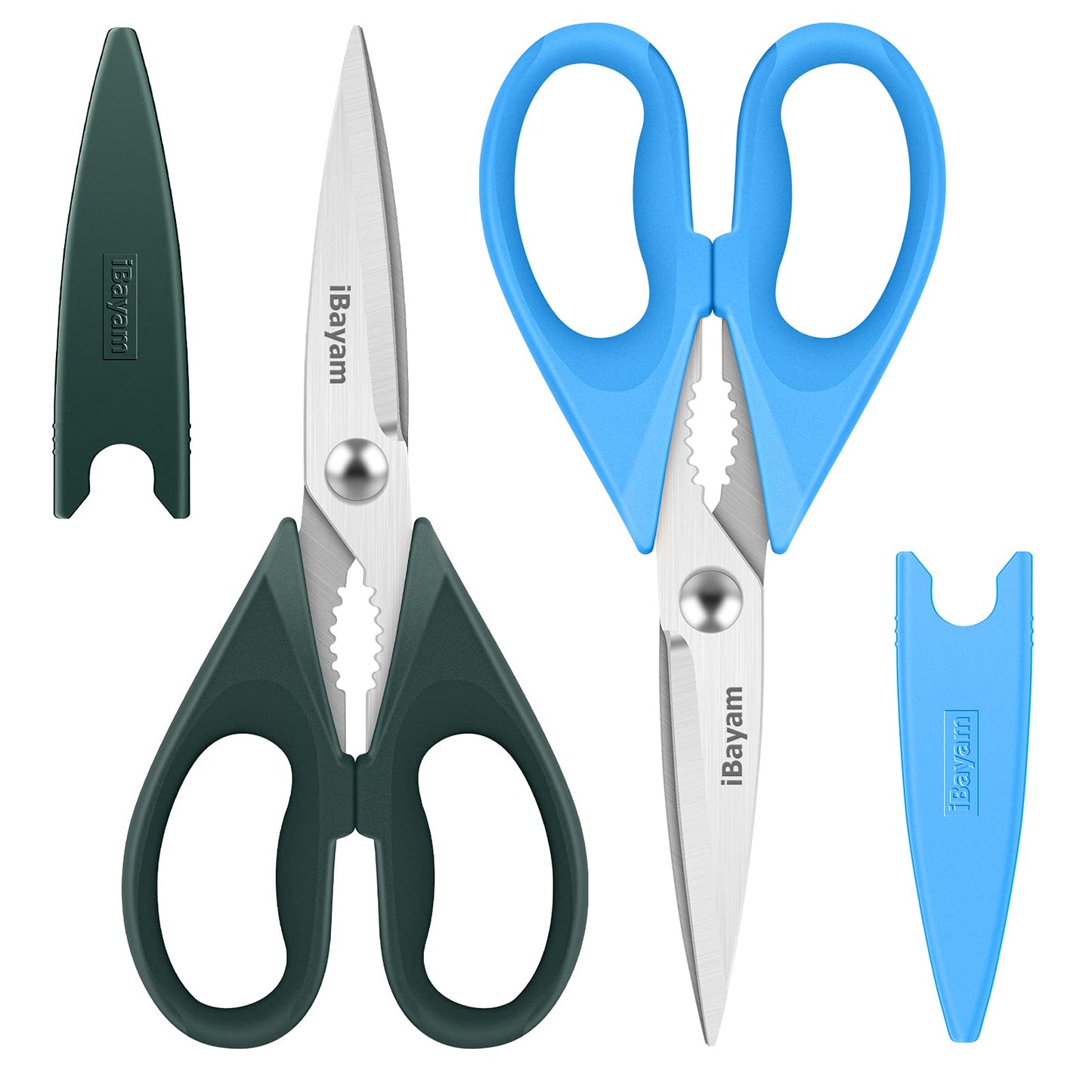 iBayam Kitchen Scissors Shears All Purpose Heavy Duty, Protective Sheath