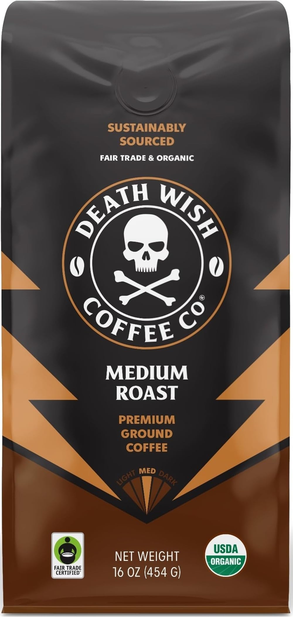 Death Wish Coffee Dark Roast & Valhalla Java Ground Coffee Bundle, Organic