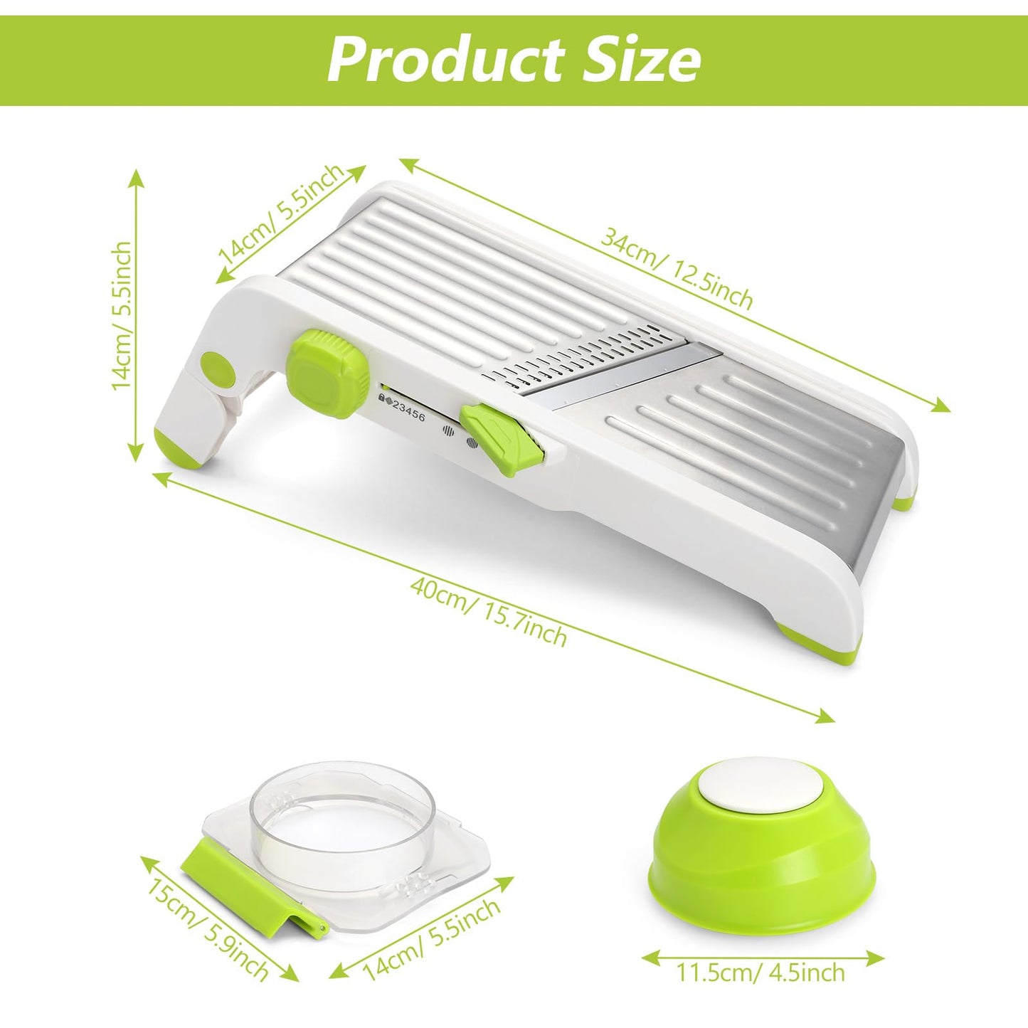 Foyucool Mandoline Slicer for Kitchen, Adjustable Vegetable Potato Slicer