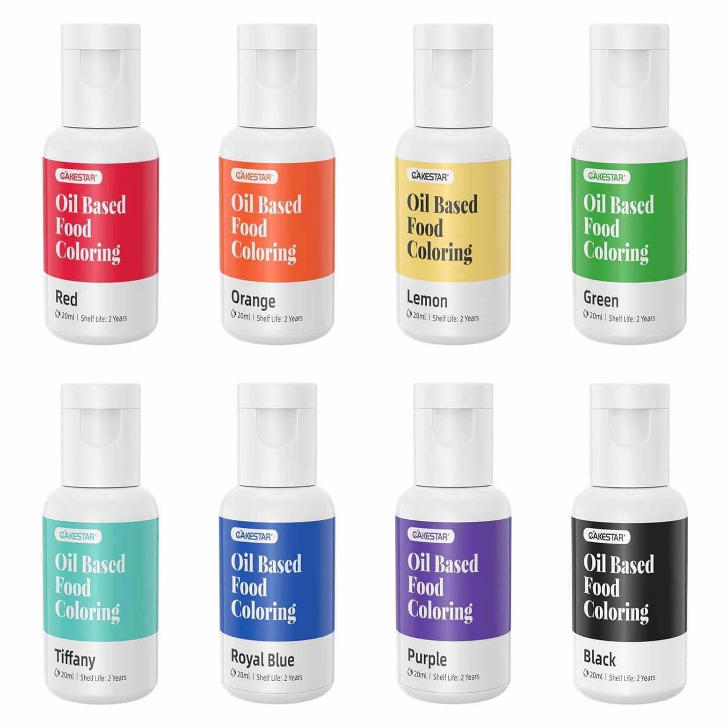 16 Colors Oil Based Food Coloring, 15ml Vibrant Colors for Baking