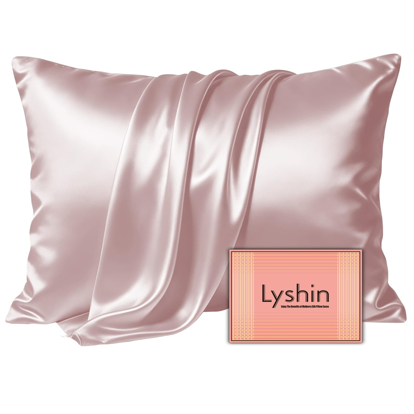 LYSHIN Silk Pillow Cases Standard Size with Hidden Zipper, Leopard