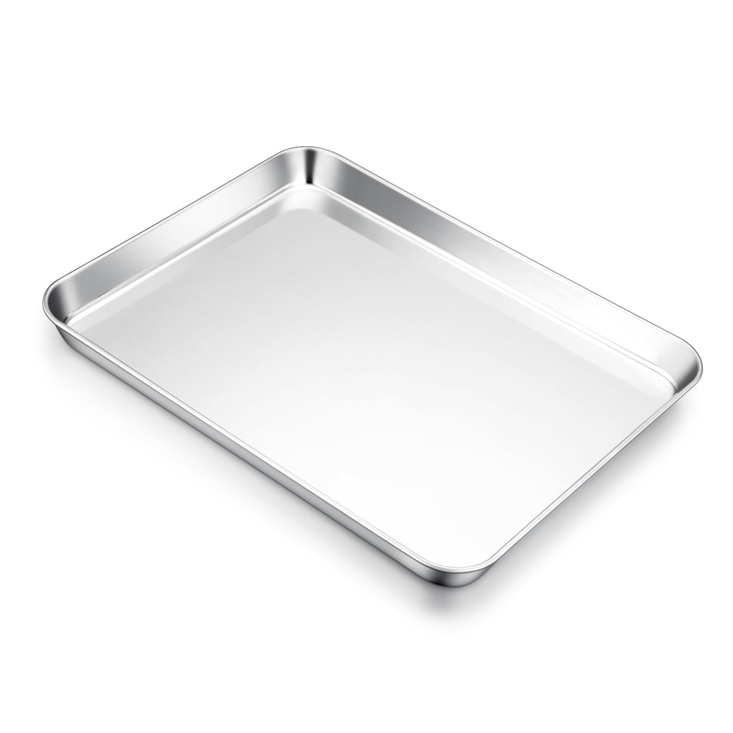 E-far Small Baking Sheet, 10.5”x8.3” Stainless Steel Toaster Oven Tray