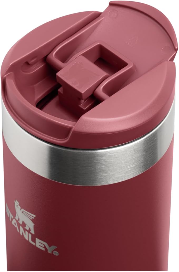 Stanley AeroLight Transit Bottle 16 oz | Locking Drink Through Lid | Leak Resistant Water Bottle or Coffee Travel Mug | Lightweight Insulated Stainless Steel | BPA-Free | Cranberry
