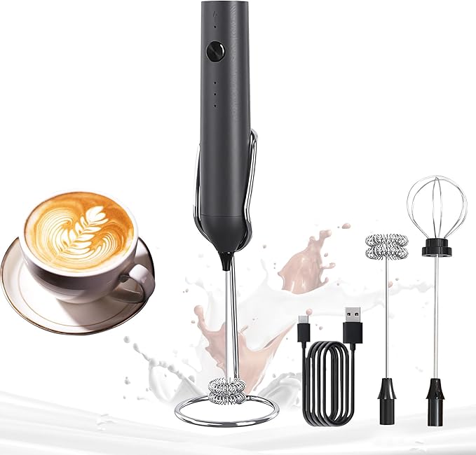 YARRAMATE Rechargeable Milk Frother, Electric Drink Mixer