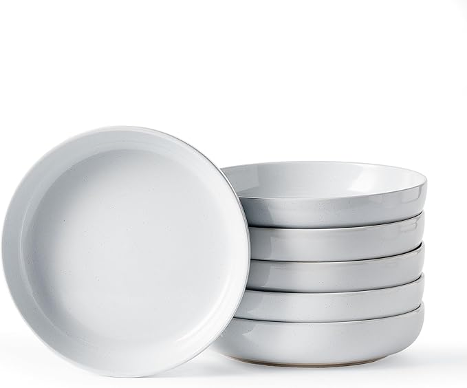 famiware Milkyway 33 oz Pasta Bowls Set of 4, Dark Gray