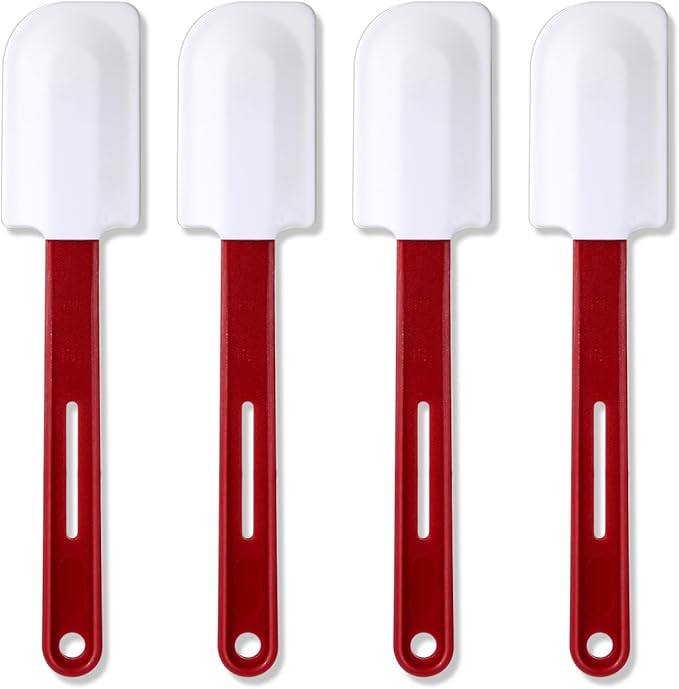 Norme 4 Pcs Rubber Spatulas Silicone Heat Resistant, 10 Inch