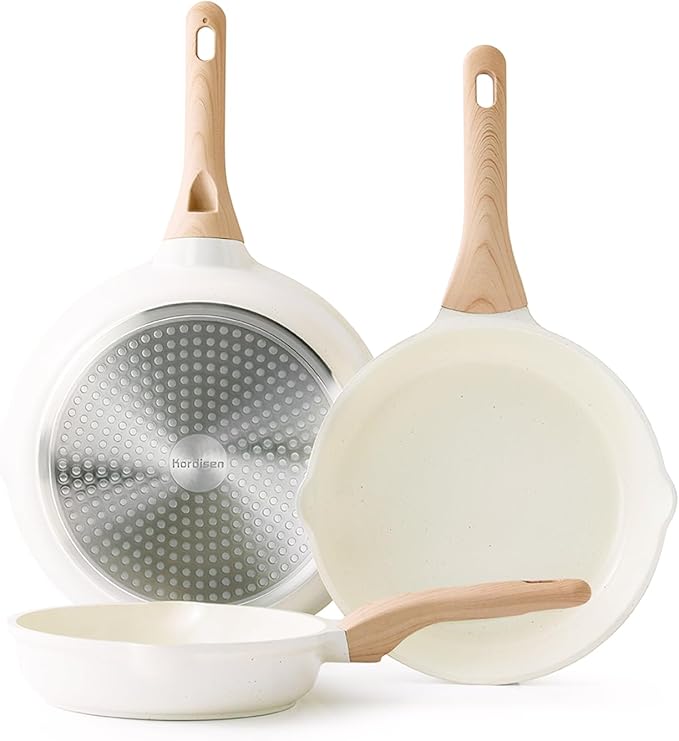 Kordisen Ceramic Nonstick Frying Pan Skillet Set (8/9.5/11 Inch)