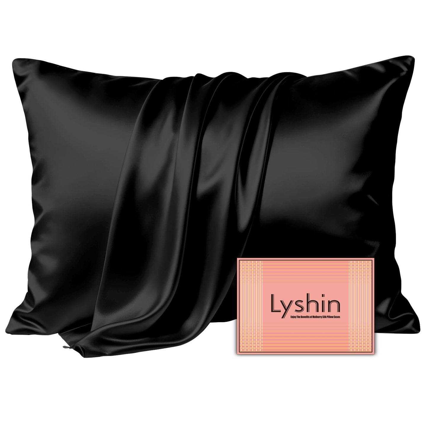LYSHIN Silk Pillow Cases Standard Size with Hidden Zipper, Leopard
