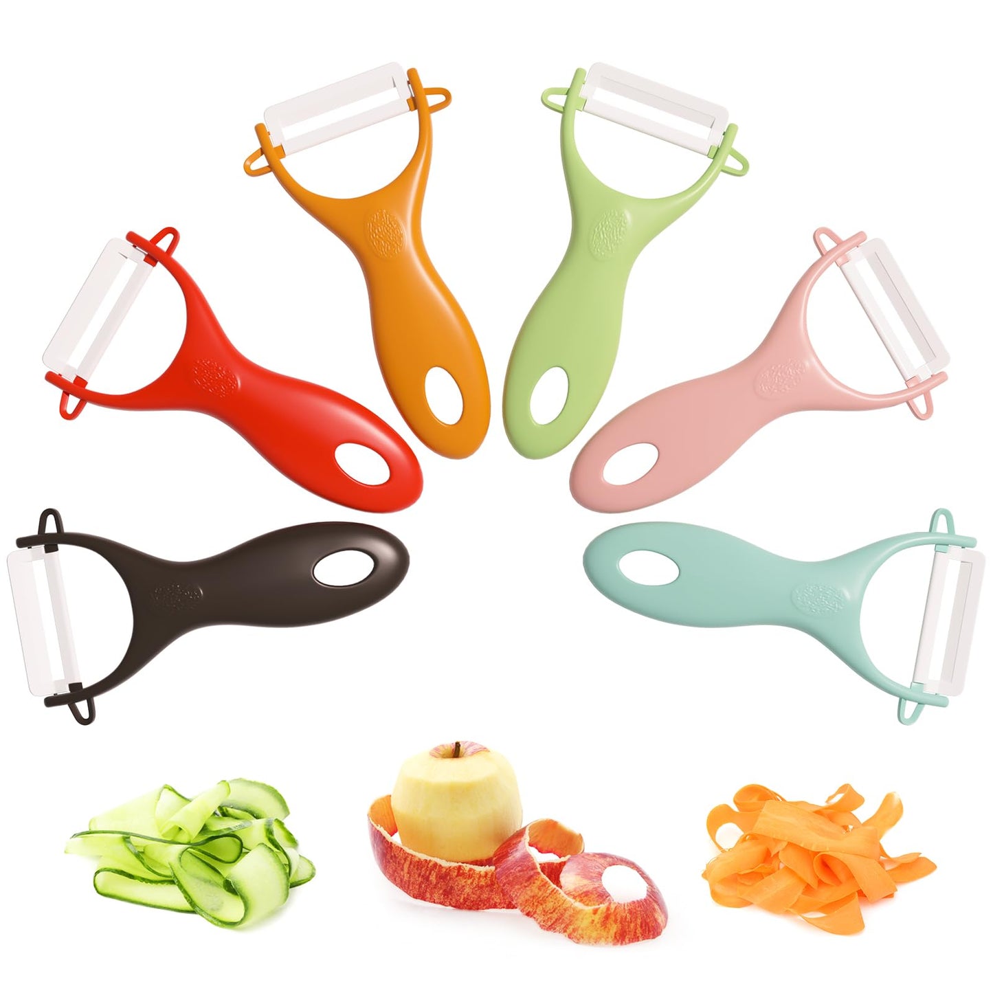 Trez Treamer Vegetable Peelers for Kitchen,6PCS P Peelers Stainless Steel Potato Carrot Veggie Zucchini Cucumber Apple Peeler,Ultra-thin Peeling (6 P Peelers)