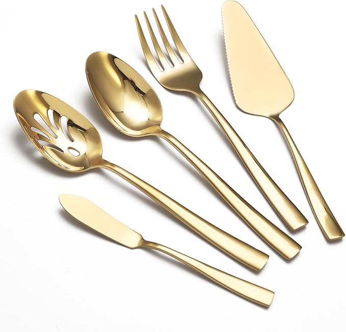 40-Piece Black Silverware Set, Heavy Duty Stainless Steel Flatware Cutlery Set Service for 8, Food-Grade Utensil Sets for Home Restaurant, Dishwasher Safe