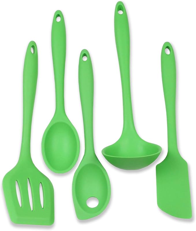 Chef Craft Premium Silicone Kitchen Tool and Utensil Set, 9 Piece, Red