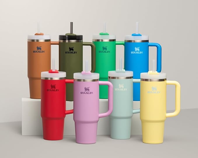 STANLEY Quencher H2.0 Tumbler with Handle and Straw 30 oz | Flowstate 3-Position Lid | Cup Holder Compatible for Travel | Insulated Stainless Steel Cup | BPA-Free | Meadow