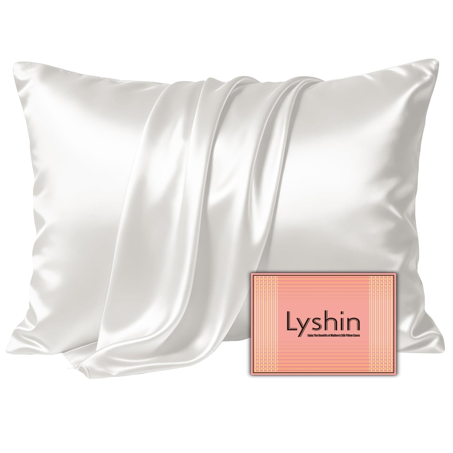LYSHIN Silk Pillow Cases Standard Size with Hidden Zipper, Leopard