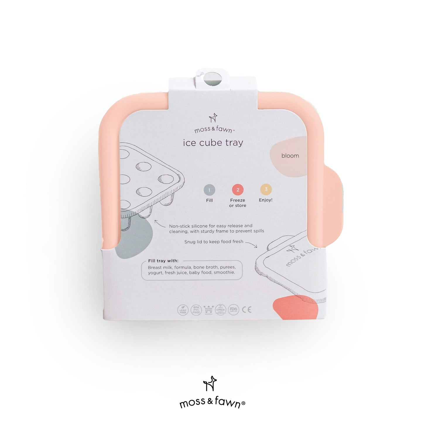 Moss and Fawn Ice Cube Tray - Breast Milk Popsicle Mold - Fern