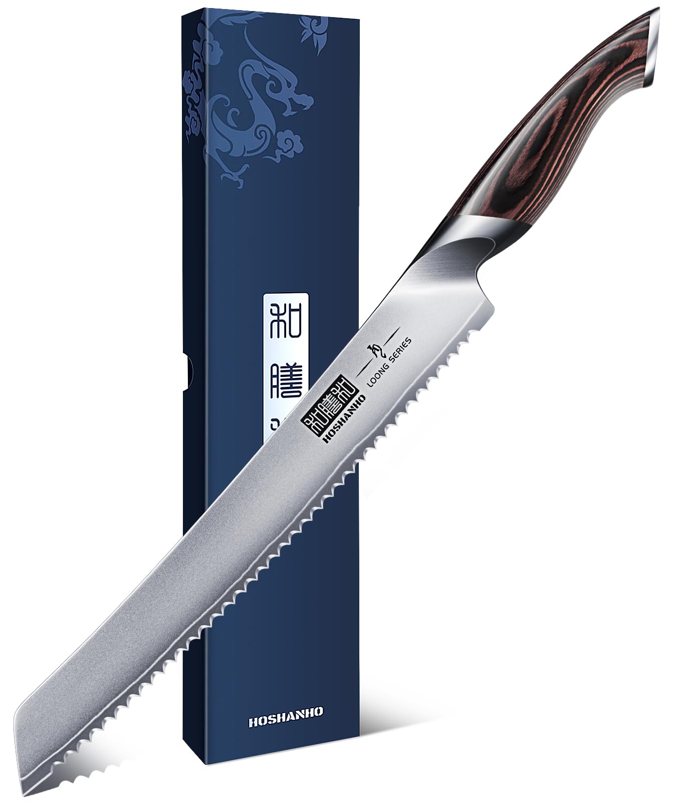 HOSHANHO Bread Knife 8 inch, Ultra Sharp Japanese Serrated Bread Knife