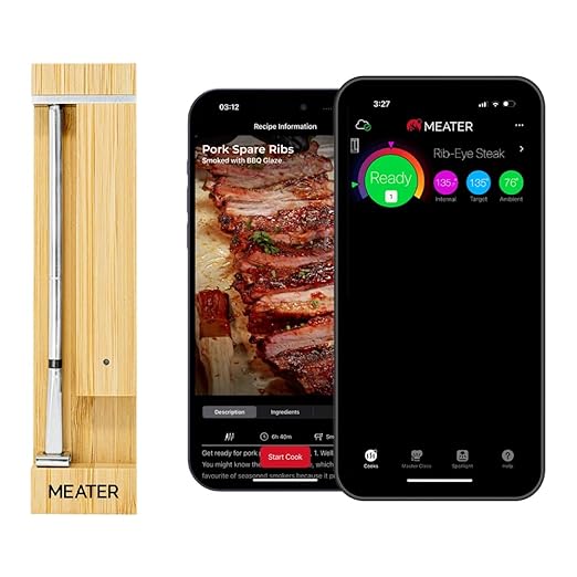 MEATER Pro Smart Meat Thermometer, Walnut, Bluetooth, 1000°F, Long Range