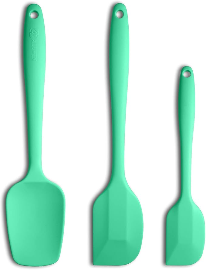 3-Piece Silicone Spatula Set, 600°F Heat Resistant, Orange