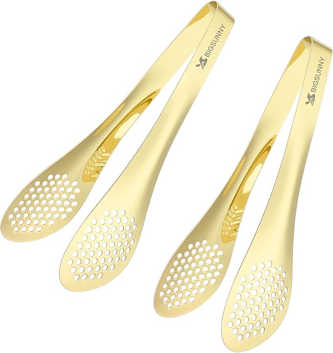 MSY BIGSUNNY 9 inch Buffet Tongs, Set of 2 Stainless Steel Food Serving Tongs