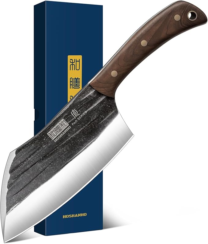 HOSHANHO 6" Viking Knife, High Carbon Steel Butcher Kitchen Chef Knife