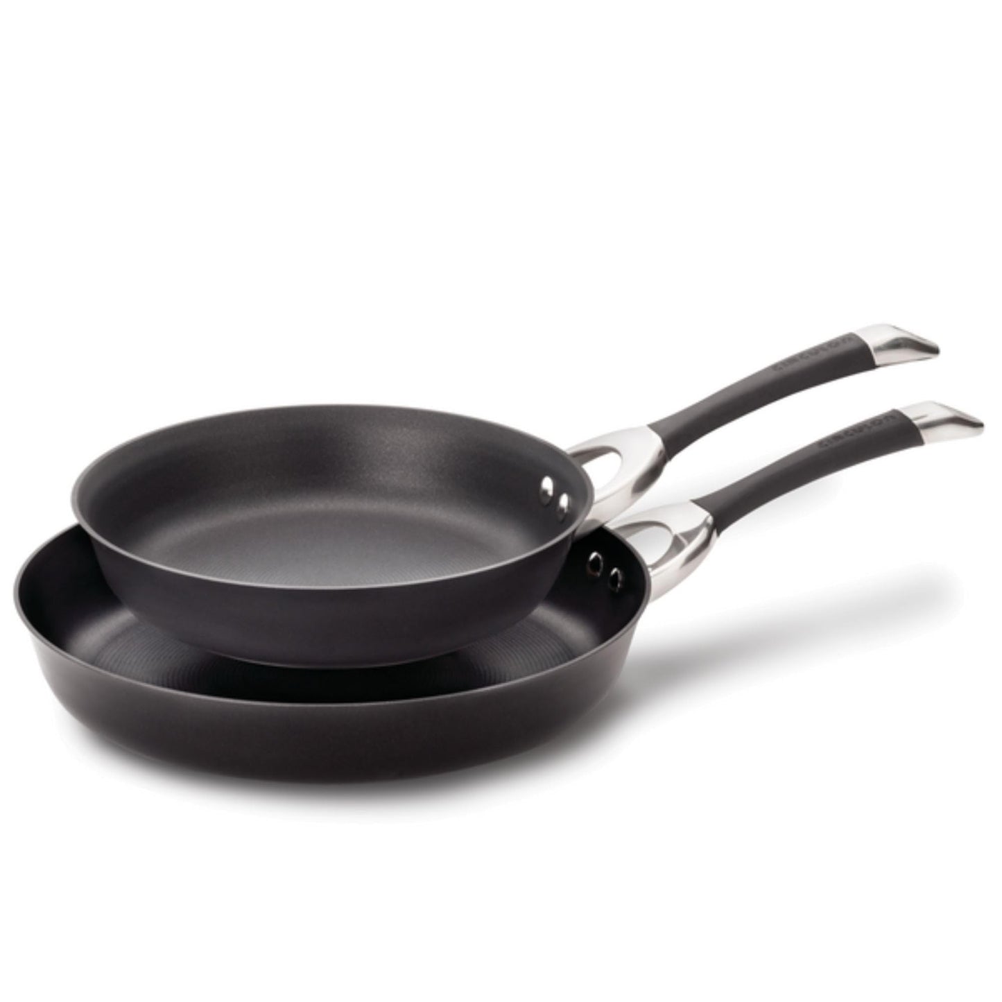 Circulon Symmetry Hard Anodized Nonstick Frying Pan Set, Twin Pack, Black