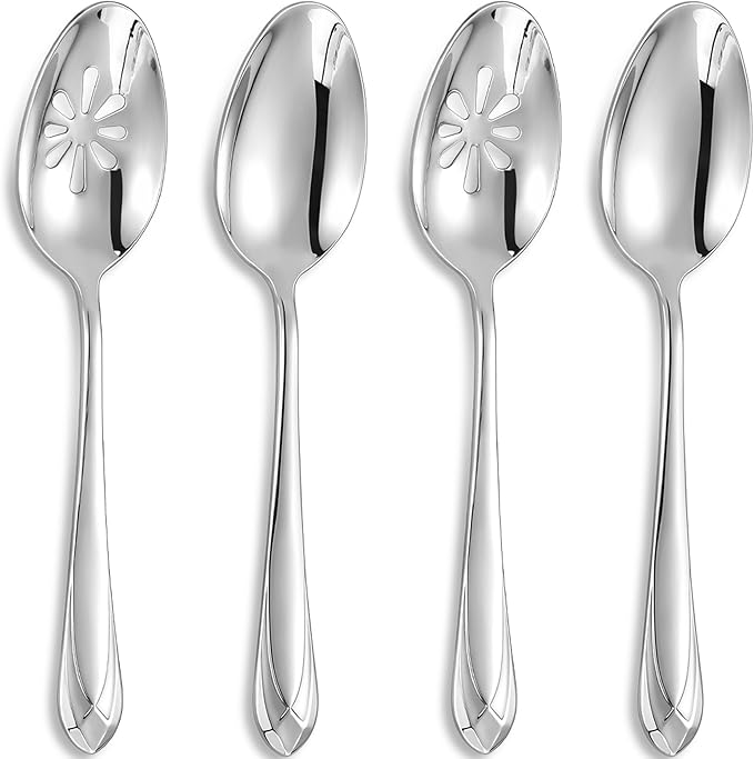 KEAWELL Premium Astra 4-Piece 7.4-Inch Dinner Spoon Set (4, Dinner Spoons)