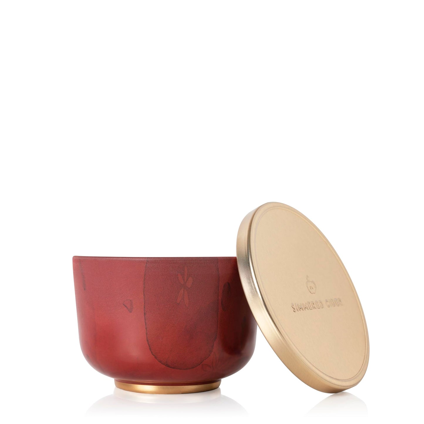 Thymes Scented Candles for Women & Men – Tin with Lid – Luxury Home Decor – Apple Candles with Notes of Crushed Clove, Cardamom, Bourbon & Malted Rum (Simmered Cider, 6.5 oz)